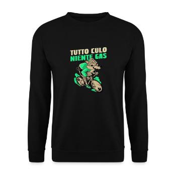 Tutto Culo Niente Gas Lupo - Unisex Pullover - Schwarz - Vorne - Alina (178cm) & Michal (187cm)