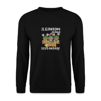 Il Giardino Chiama - Unisex Pullover - Schwarz - Vorne - Alina (178cm) & Michal (187cm)