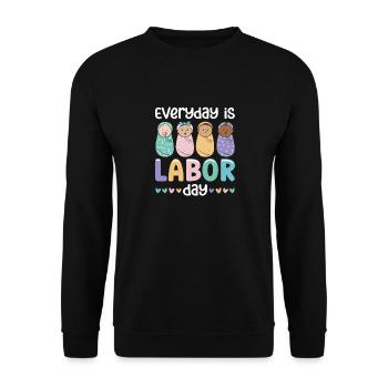 Nurse baby maternity nurse - Unisex Sweatshirt - black - Front - Alina (178cm) & Michal (187cm)