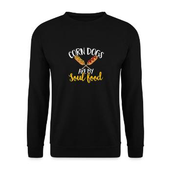 Corn Dog Corndog - Unisex Sweatshirt - black - Front - Alina (178cm) & Michal (187cm)