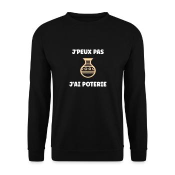 Poterie - Sweat-shirt Unisexe - noir - Devant - Alina (178cm) & Michal (187cm)