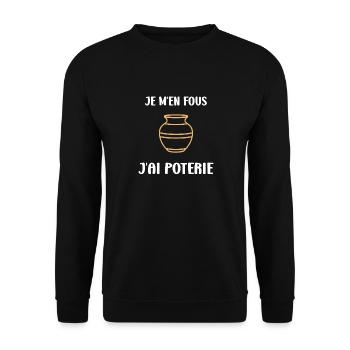 Poterie - Sweat-shirt Unisexe - noir - Devant - Alina (178cm) & Michal (187cm)