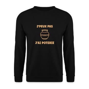 Poterie - Sweat-shirt Unisexe - noir - Devant - Alina (178cm) & Michal (187cm)