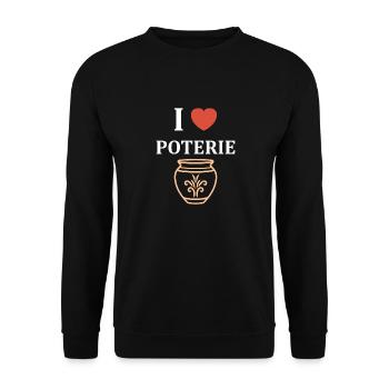 Poterie - Sweat-shirt Unisexe - noir - Devant - Alina (178cm) & Michal (187cm)