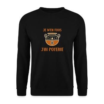 Poterie - Sweat-shirt Unisexe - noir - Devant - Alina (178cm) & Michal (187cm)