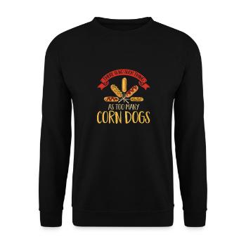 Corn Dog Corndog - Unisex Sweatshirt - black - Front - Alina (178cm) & Michal (187cm)