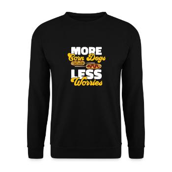 Corn Dog Corndog - Unisex Sweatshirt - black - Front - Alina (178cm) & Michal (187cm)