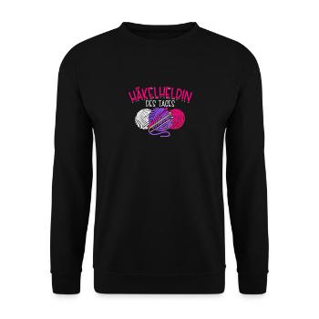 Crochet Dicton, Crochet Héroïne, Fait Main, Crochet - Sweat-shirt Unisexe - noir - Devant - Alina (178cm) & Michal (187cm)