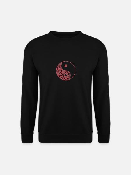 Hearts Yin and Yang Harmony - Unisex Sweatshirt - black