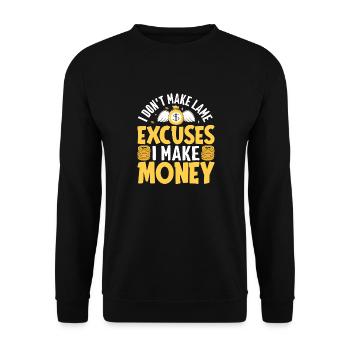 The Goal Is Not More Money But Financial Freedom - Unisex Sweatshirt - black - Front - Alina (178cm) & Michal (187cm)