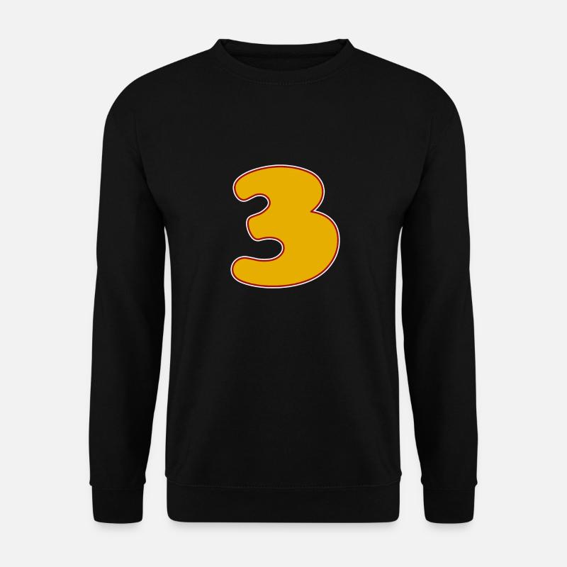 3 - Three - Unisex Sweatshirt - black