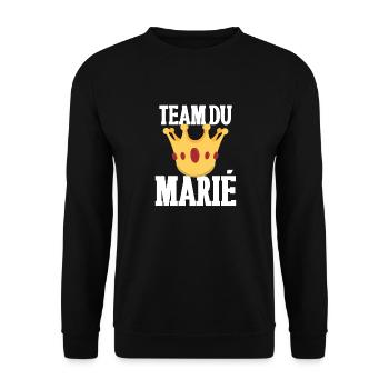 Team du Futur marié idée Cadeau Humour EVG - Sweat-shirt Unisexe - noir - Devant - Alina (178cm) & Michal (187cm)
