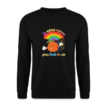 Le même Minou pour la Vie EVG Humour Garçon Team - Sweat-shirt Unisexe - noir - Devant - Alina (178cm) & Michal (187cm)