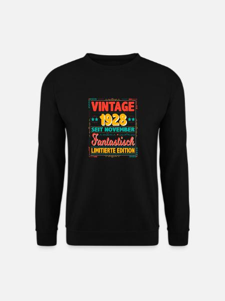November 1928 Vintage Fantastisch 95 Jahren Mann - Unisex Pullover - Schwarz