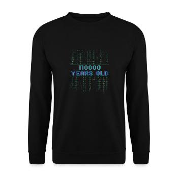 48th Birthday 48 years old Binary Code Computer Science - Unisex Sweatshirt - black - Front - Alina (178cm) & Michal (187cm)
