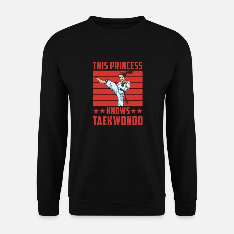 Cette princesse connaît le taekwondo - Sweat-shirt Unisexe - noir