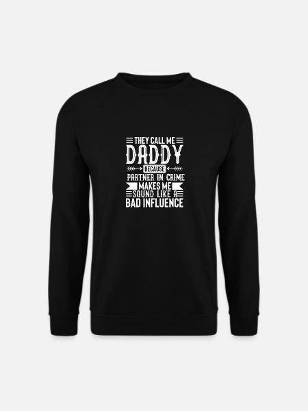 Papa Vatertag Papa Papa Lustiger Vatertag - Unisex Pullover - Schwarz