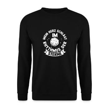 Astrologie Astrologe Astronaut Universum Weltraum - Unisex Pullover - Schwarz - Vorne - Alina (178cm) & Michal (187cm)