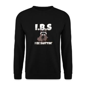 Sensibilisation au SCI raton laveur Je suis une blague sur les toilettes de Shittin - Sweat-shirt Unisexe - noir - Devant - Alina (178cm) & Michal (187cm)