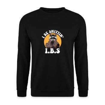 Sensibilisation au SCI raton laveur Je suis une blague sur les toilettes de Shittin - Sweat-shirt Unisexe - noir - Devant - Alina (178cm) & Michal (187cm)