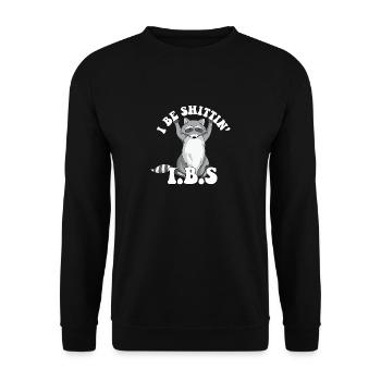 Sensibilisation au SCI raton laveur Je suis une blague sur les toilettes de Shittin - Sweat-shirt Unisexe - noir - Devant - Alina (178cm) & Michal (187cm)