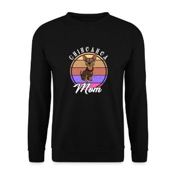 Best Chihuahua Mom Dog Retro - Unisex Sweatshirt - black - Front - Alina (178cm) & Michal (187cm)