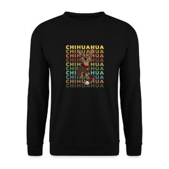 Chihuahua Dog Sneakers - Unisex Sweatshirt - black - Front - Alina (178cm) & Michal (187cm)