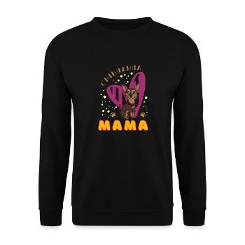 Chihuahua Dog Heart Mom - Unisex Sweatshirt - black - Front - Alina (178cm) & Michal (187cm)