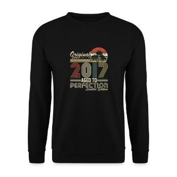 Jahrgang 2017 - 2017 - Fantastisch seit 2017 - Unisex Pullover - Schwarz - Vorne - Alina (178cm) & Michal (187cm)