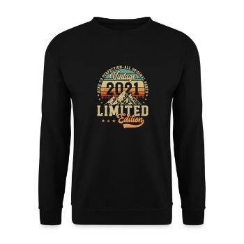 2021 Original 2021 Vintage Vintage Retro anniversa - Unisex Sweatshirt - black - Front - Alina (178cm) & Michal (187cm)