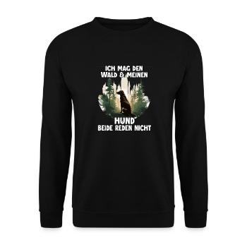Proverbes canins Propriétaire de chien Cadeau - Sweat-shirt Unisexe - noir - Devant - Alina (178cm) & Michal (187cm)
