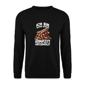 Drôle de bûcheron T pour les forestiers et les forestiers - Sweat-shirt Unisexe - noir - Devant - Alina (178cm) & Michal (187cm)