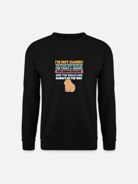 Je ne suis pas maladroit Le sol me déteste Capybara stupide - Sweat-shirt Unisexe - noir