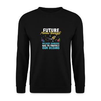Marine Biology Ocean Marine Biologist - Unisex Sweatshirt - black - Front - Alina (178cm) & Michal (187cm)