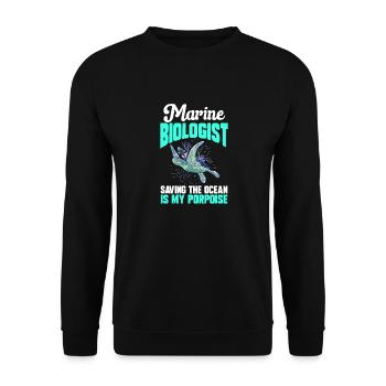 Marine Biology Ocean Marine Biologist - Unisex Sweatshirt - black - Front - Alina (178cm) & Michal (187cm)