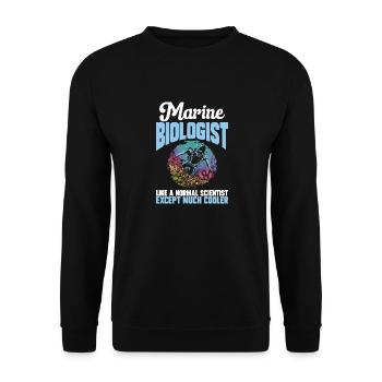 Marine Biology Ocean Marine Biologist - Unisex Sweatshirt - black - Front - Alina (178cm) & Michal (187cm)