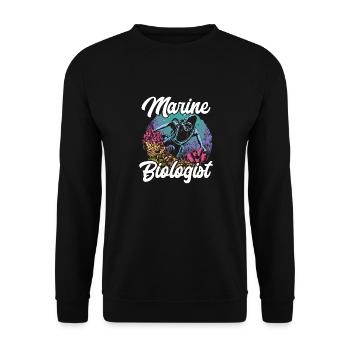 Marine Biology Ocean Marine Biologist - Unisex Sweatshirt - black - Front - Alina (178cm) & Michal (187cm)