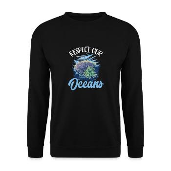 Marine Biology Ocean Marine Biologist - Unisex Sweatshirt - black - Front - Alina (178cm) & Michal (187cm)