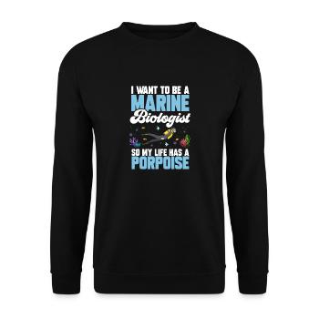 Marine Biology Ocean Marine Biologist - Unisex Sweatshirt - black - Front - Alina (178cm) & Michal (187cm)