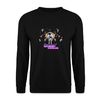 Astro Cow Cosmic style with our Astro Cow Shirt - Unisex Pullover - Schwarz - Vorne - Alina (178cm) & Michal (187cm)