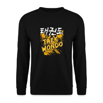 Taekwondo - Unisex Sweatshirt - black - Front - Alina (178cm) & Michal (187cm)