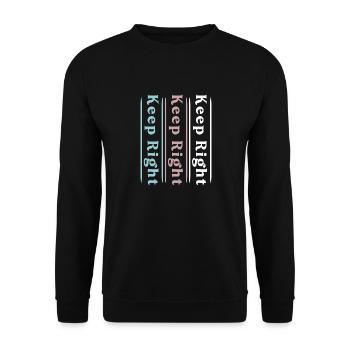 Stay right - Unisex Sweatshirt - black - Front - Alina (178cm) & Michal (187cm)
