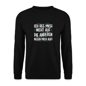 Je ne m’énerve pas, les autres m’énervent - Sweat-shirt Unisexe - noir - Devant - Alina (178cm) & Michal (187cm)