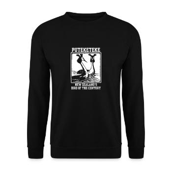 Puteketeke New Zealand's Bird of the Century - Unisex Pullover - Schwarz - Vorne - Alina (178cm) & Michal (187cm)