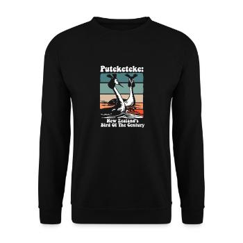Puteketeke New Zealand's Bird of the Century - Unisex Pullover - Schwarz - Vorne - Alina (178cm) & Michal (187cm)