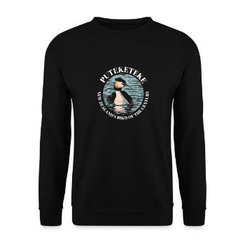Puteketeke New Zealand's Bird of the Century - Unisex Pullover - Schwarz - Vorne - Alina (178cm) & Michal (187cm)