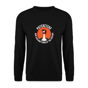 Puteketeke New Zealand's Bird of the Century - Unisex Pullover - Schwarz - Vorne - Alina (178cm) & Michal (187cm)