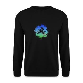 Motocross Dirt Bike Rider Moto Supercross MX - Sweat-shirt Unisexe - noir - Devant - Alina (178cm) & Michal (187cm)
