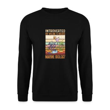 Marine Biology Ocean Marine Biologist - Unisex Sweatshirt - black - Front - Alina (178cm) & Michal (187cm)