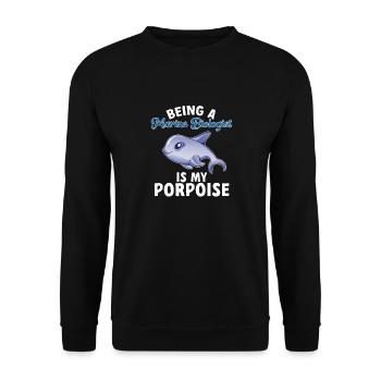 Marine Biology Ocean Marine Biologist - Unisex Sweatshirt - black - Front - Alina (178cm) & Michal (187cm)